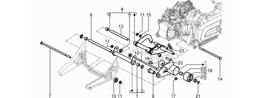 Swinging arm