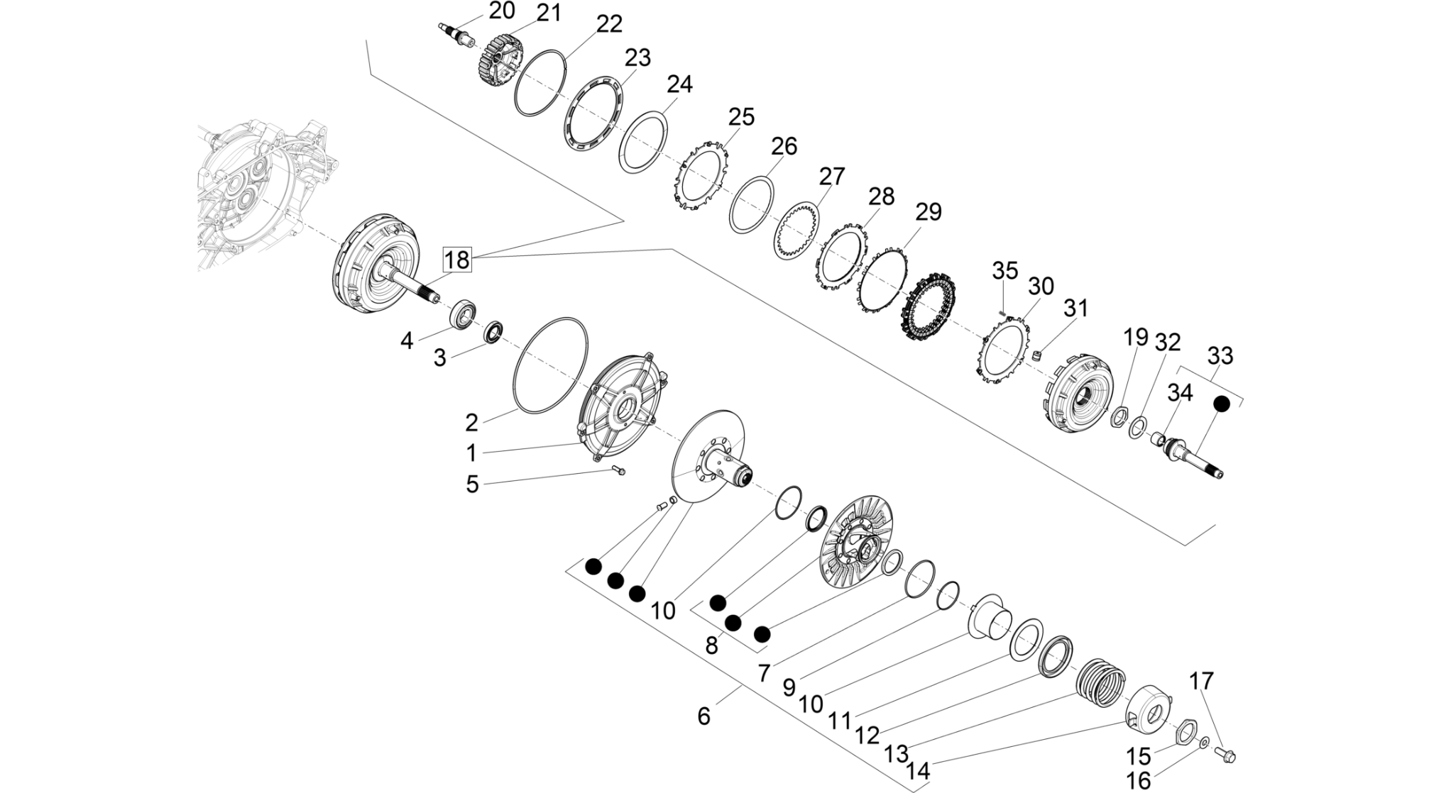 Driven pulley