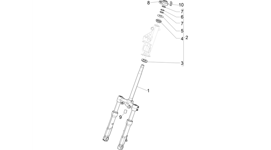 Fork/steering tube - Steering bearing unit