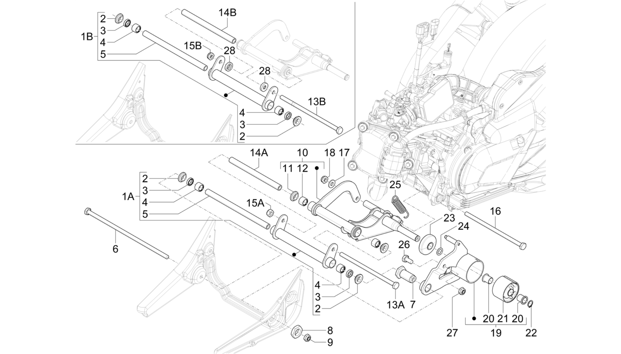 Swinging arm