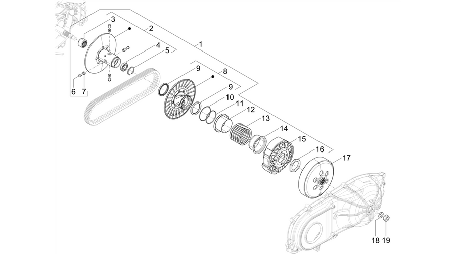 Driven pulley