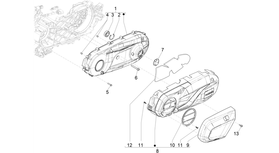 Crankcase cover - Crankcase cooling