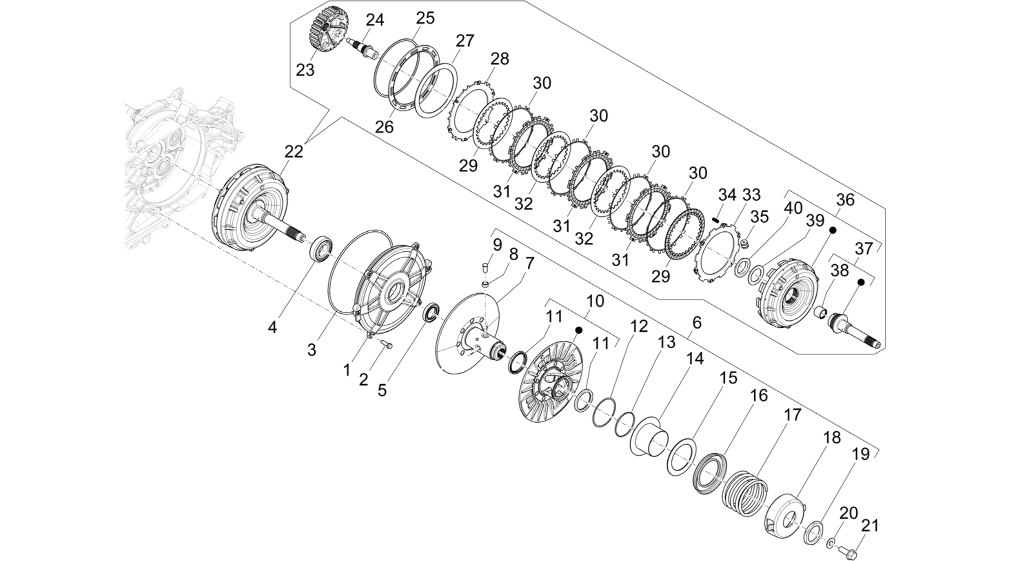 Driven pulley
