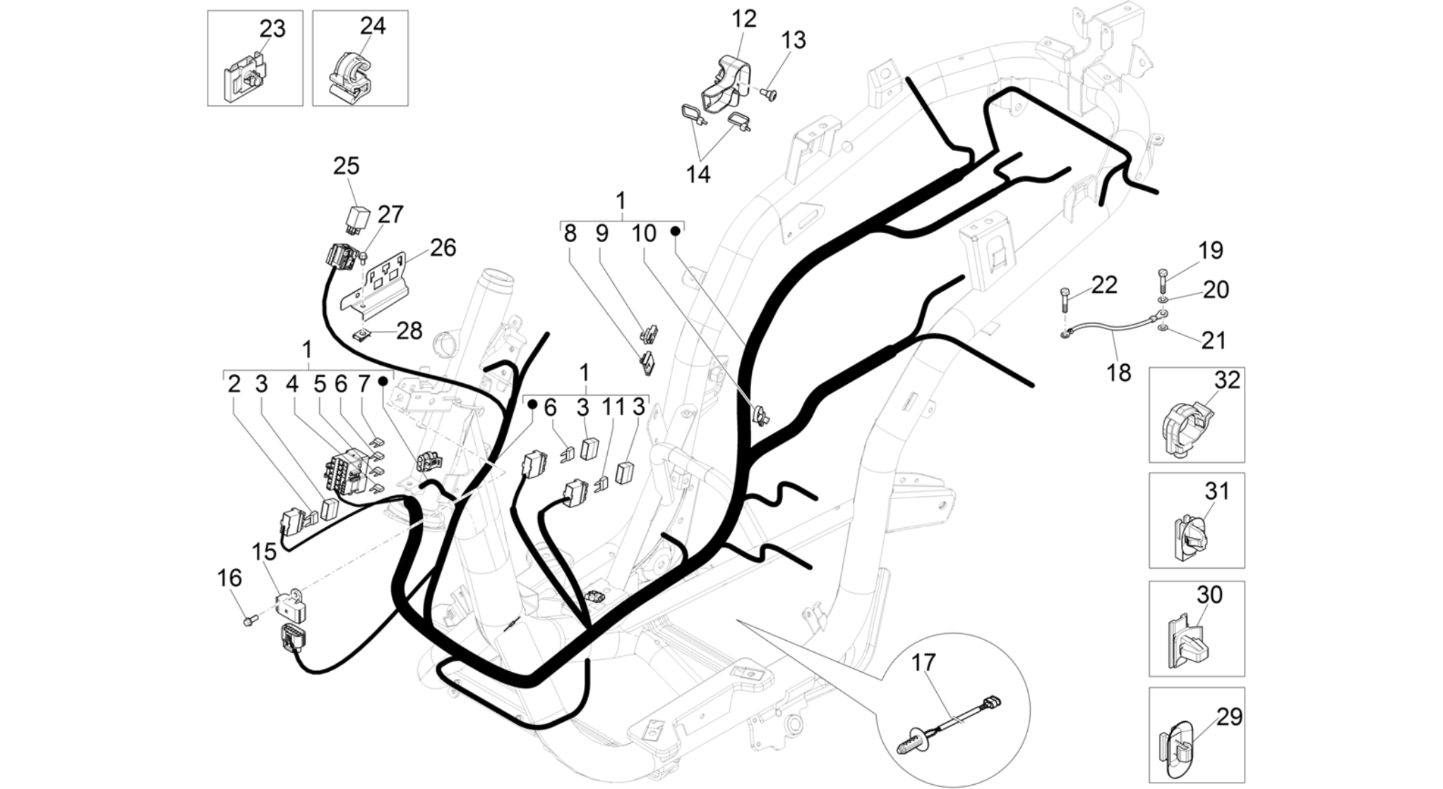 Main cable harness