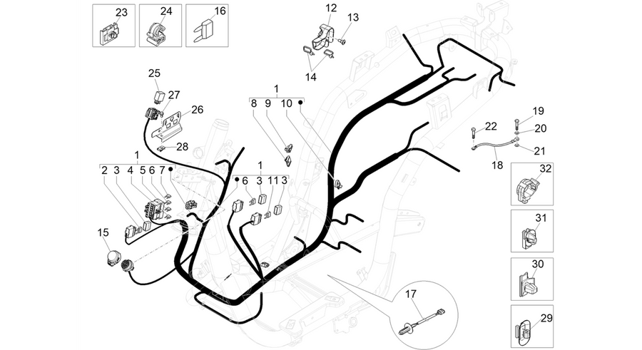Main cable harness