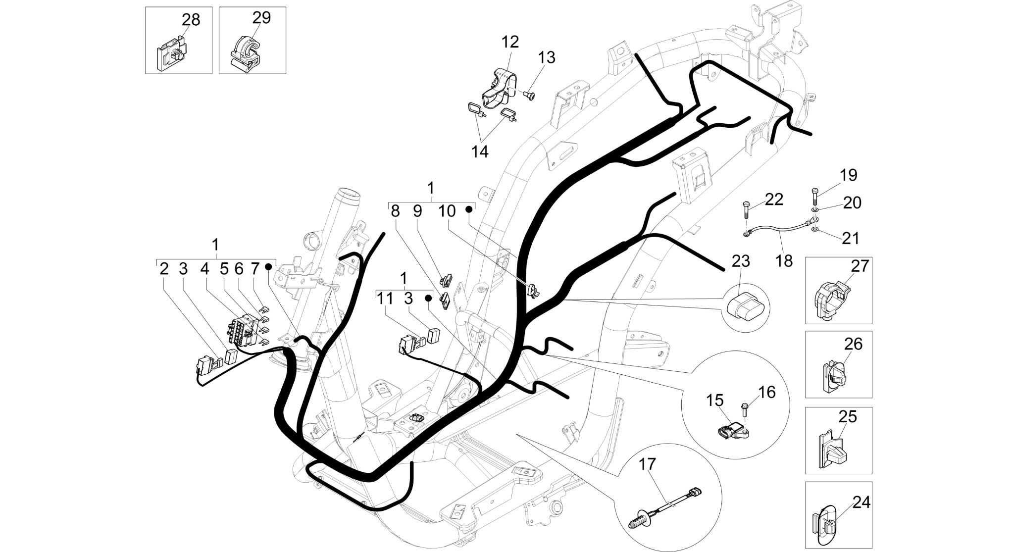 Main cable harness