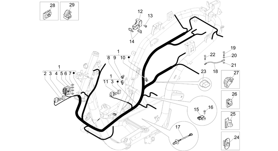 Main cable harness
