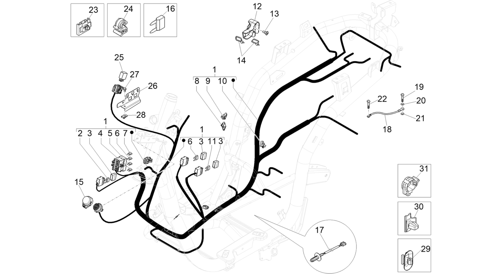 Main cable harness