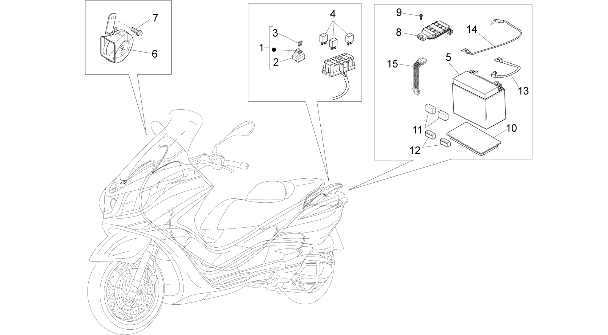 Remote control switches - Battery - Horn