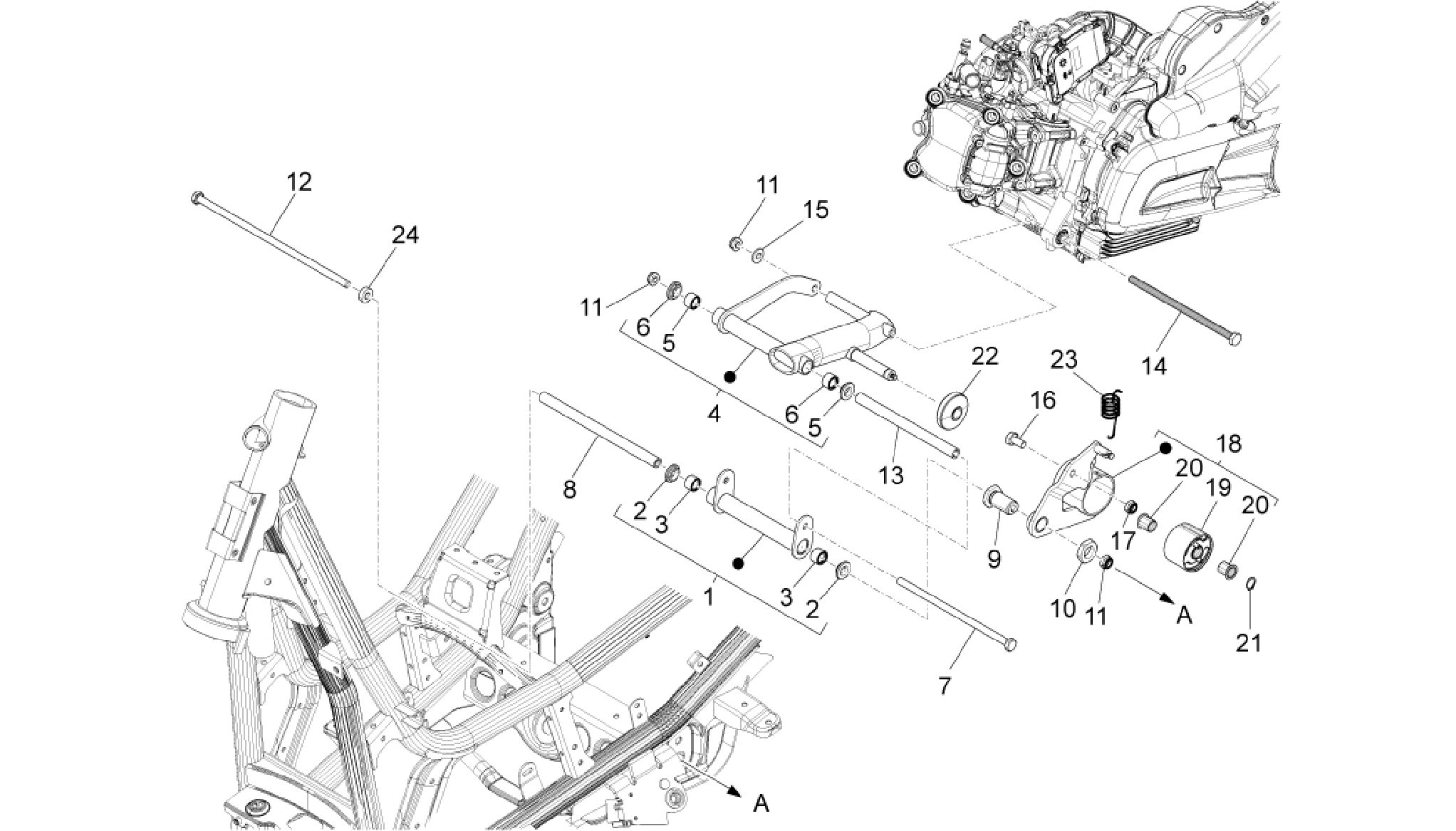 Swinging arm