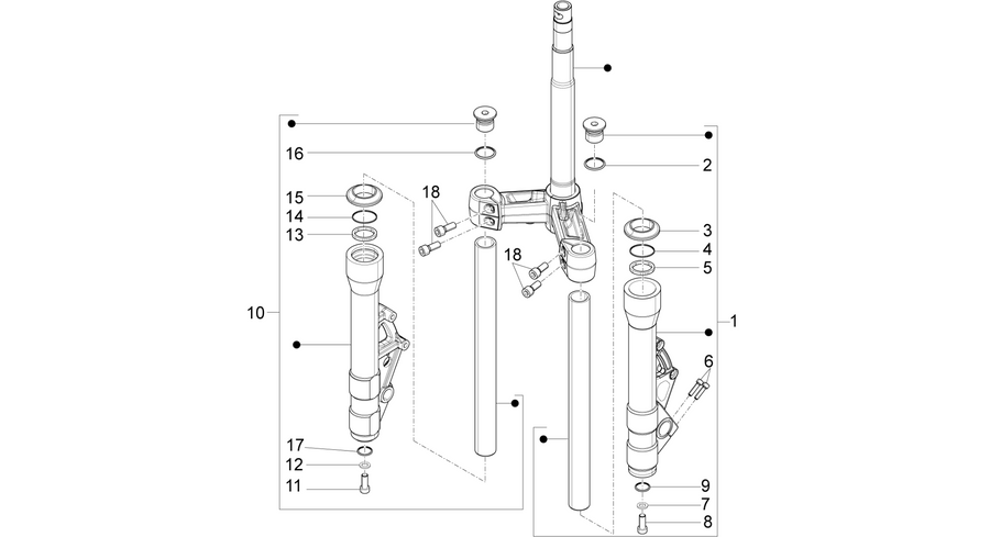 Fork's components (Kayaba)
