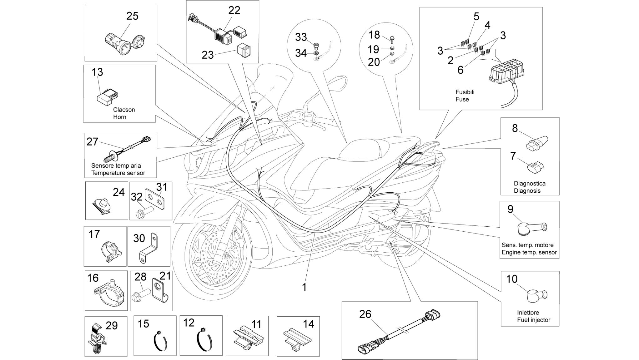 Main cable harness
