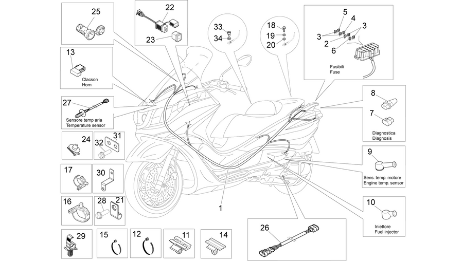 Main cable harness