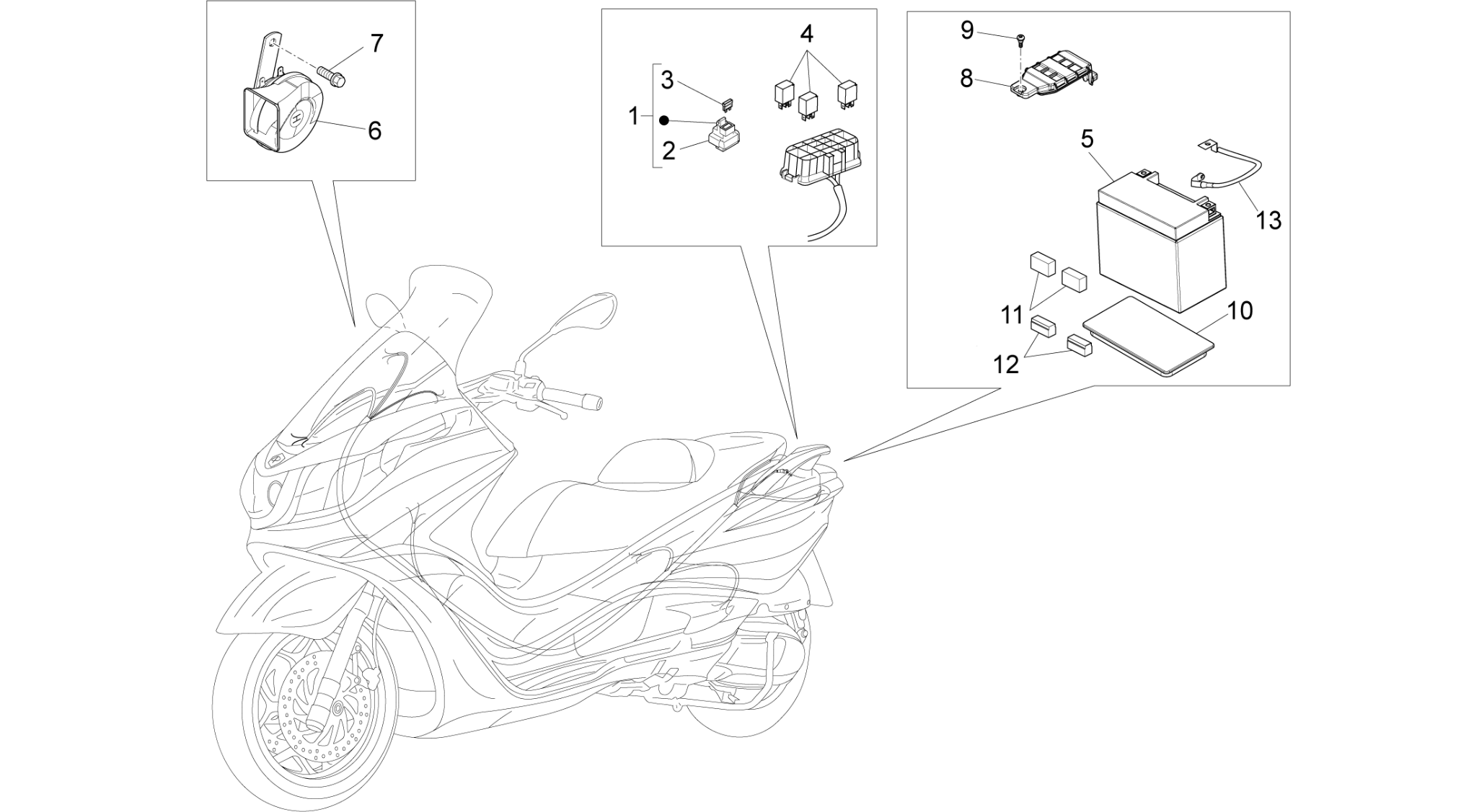 Remote control switches - Battery - Horn