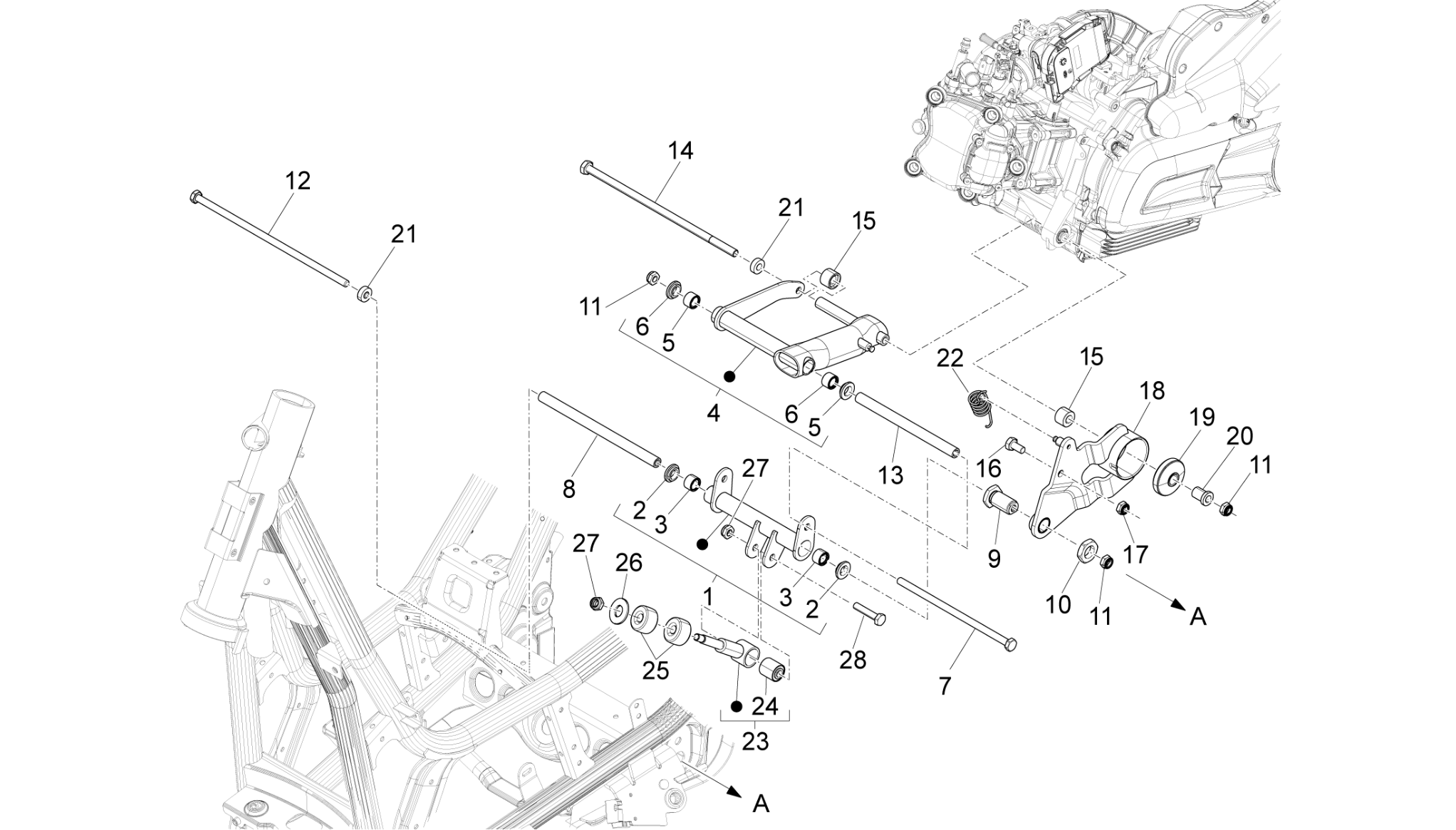 Swinging arm