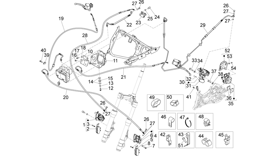 Brakes pipes - Calipers (ABS)
