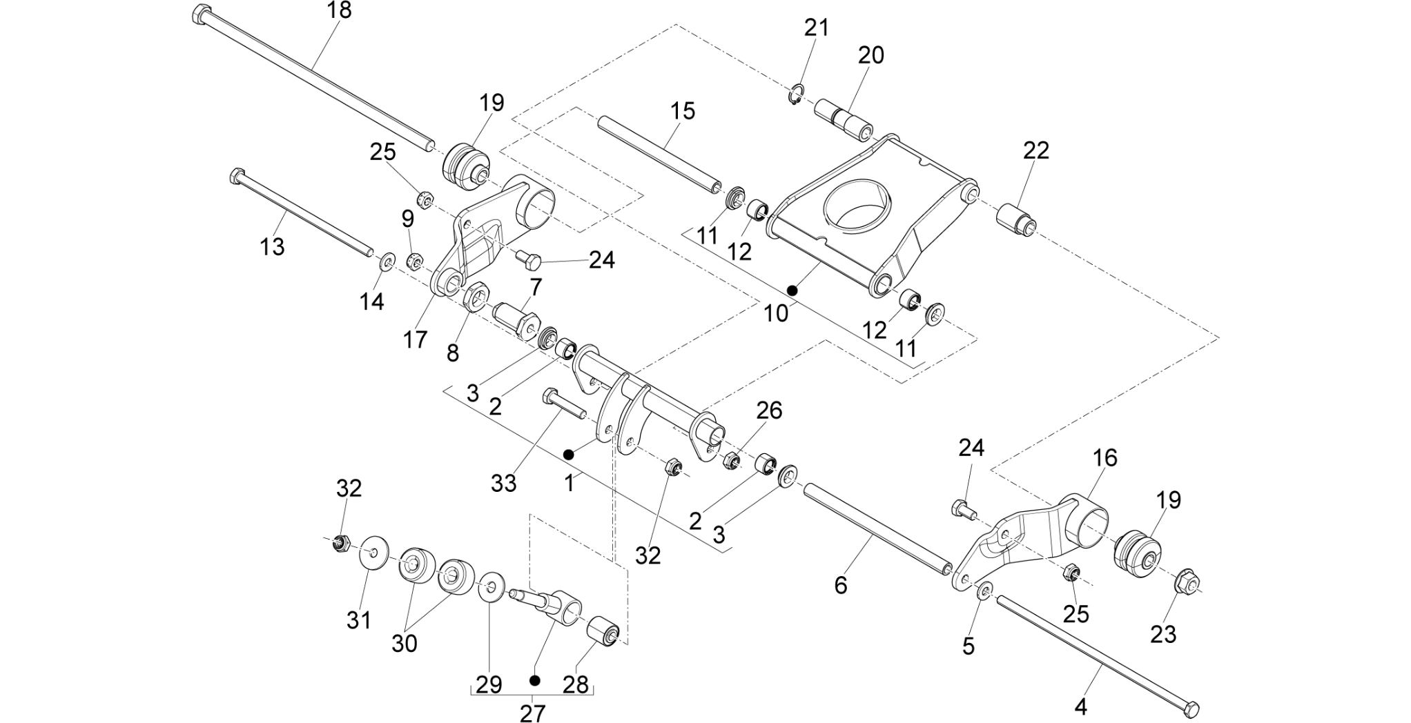 Swinging arm