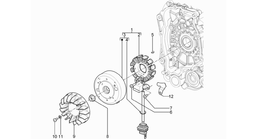 Flywheel magneto