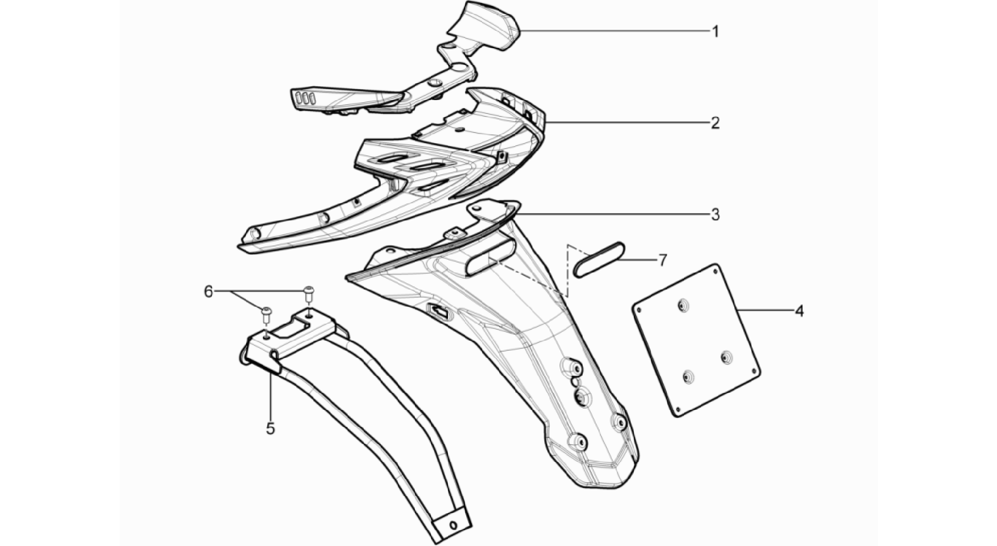 Rear cover - Splash guard