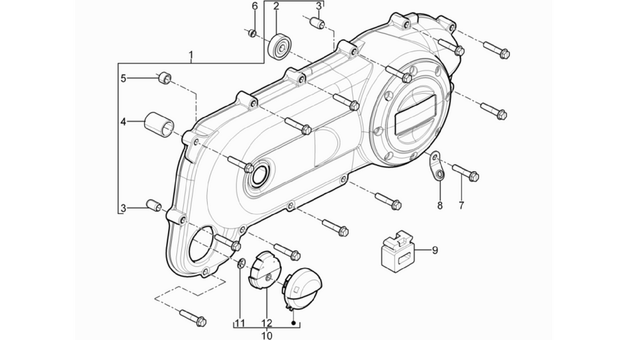 Crankcase cover - Crankcase cooling
