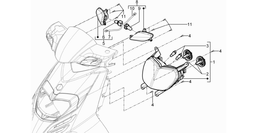 Front headlamps - Turn signal lamps