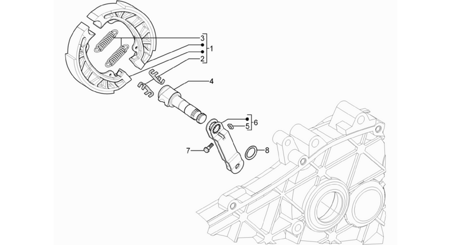Rear brake - Brake jaw