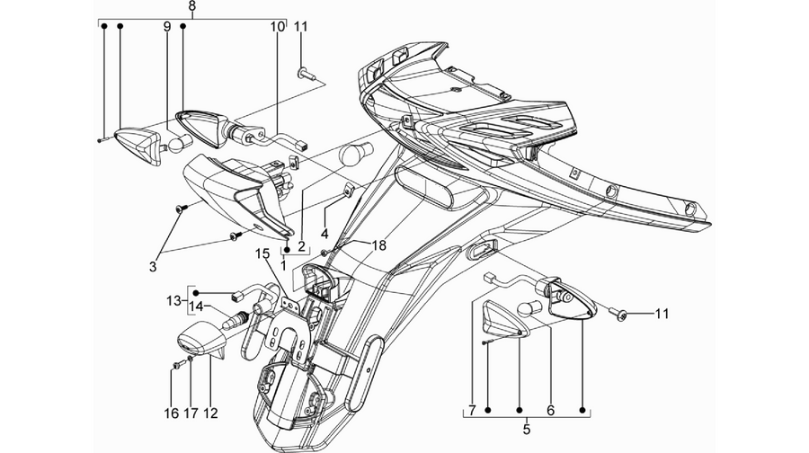 Rear headlamps - Turn signal lamps