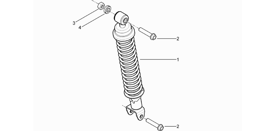 Rear suspension - Shock absorber/s