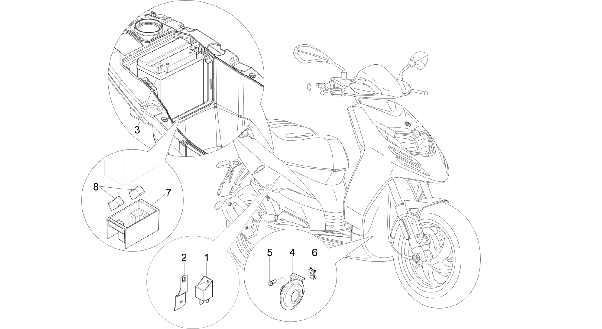 Remote control switches - Battery - Horn