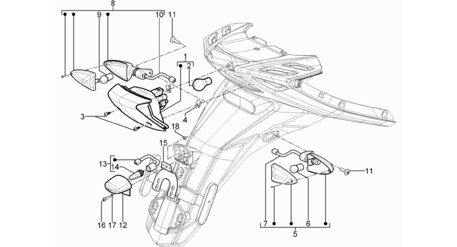 Rear headlamps - Turn signal lamps