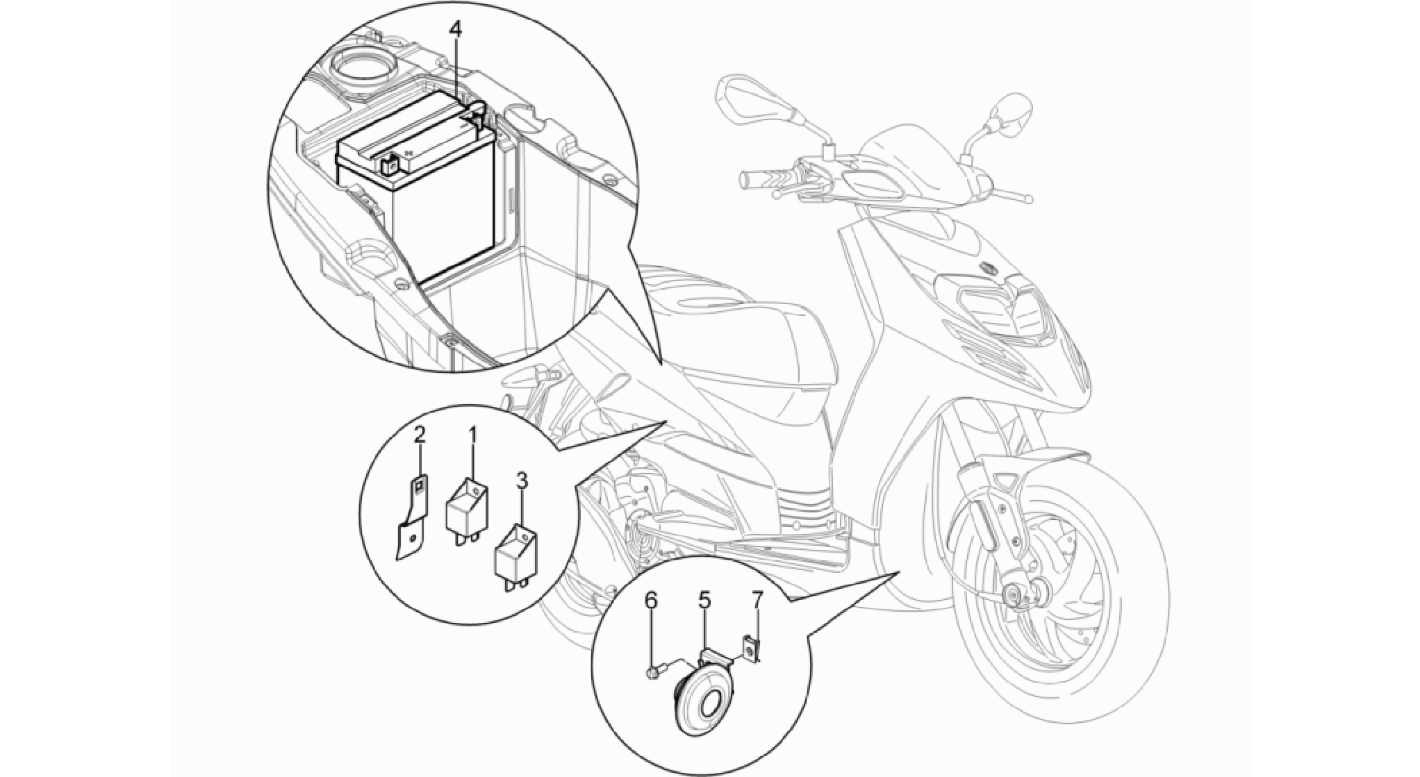 Remote control switches - Battery - Horn