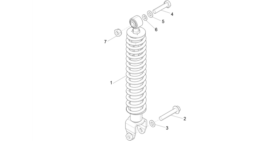 Rear suspension - Shock absorber/s