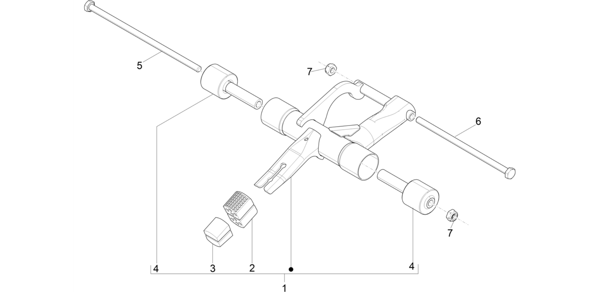 Swinging arm