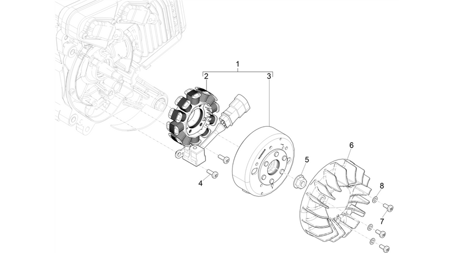 Flywheel magneto