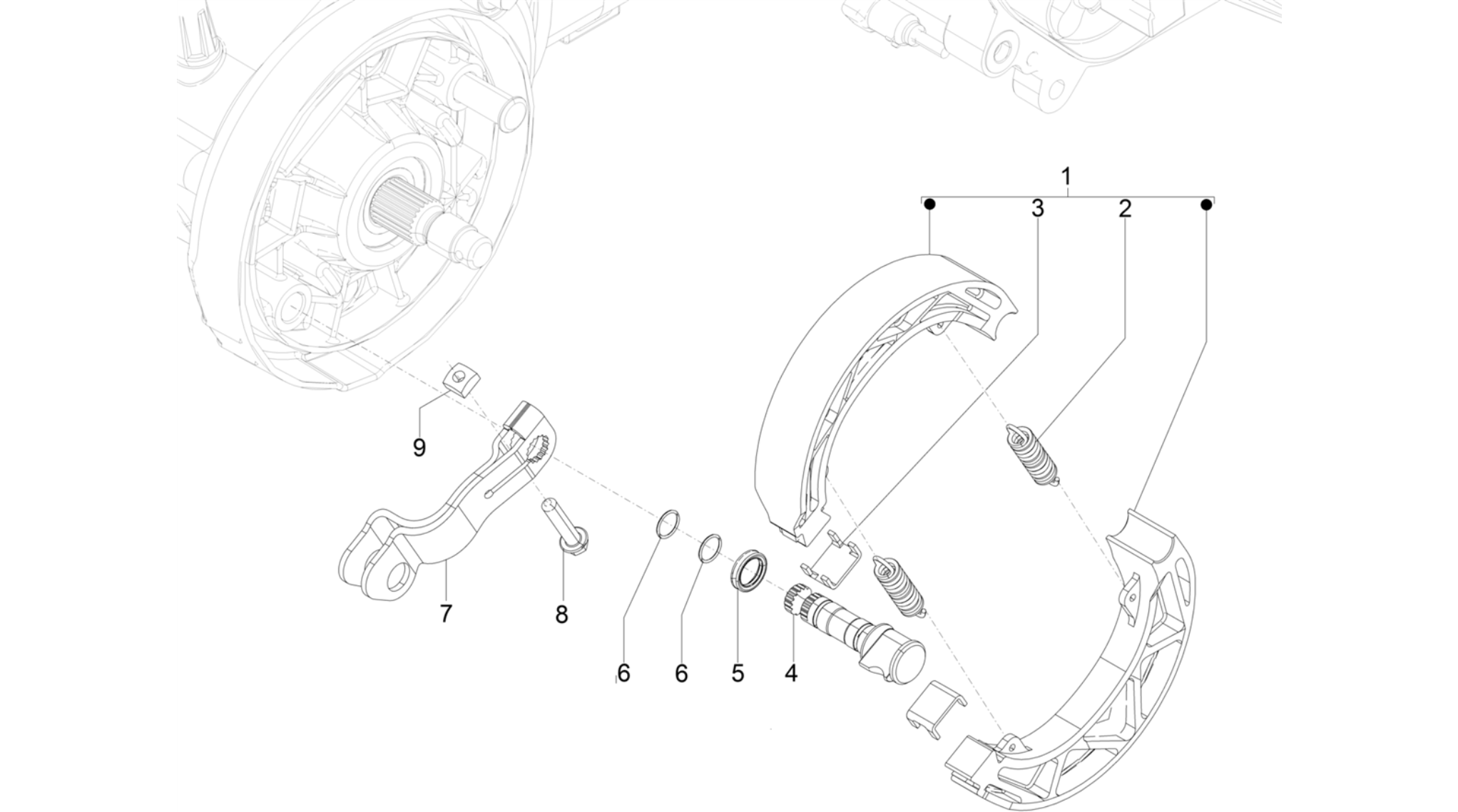 Rear brake - Brake jaw
