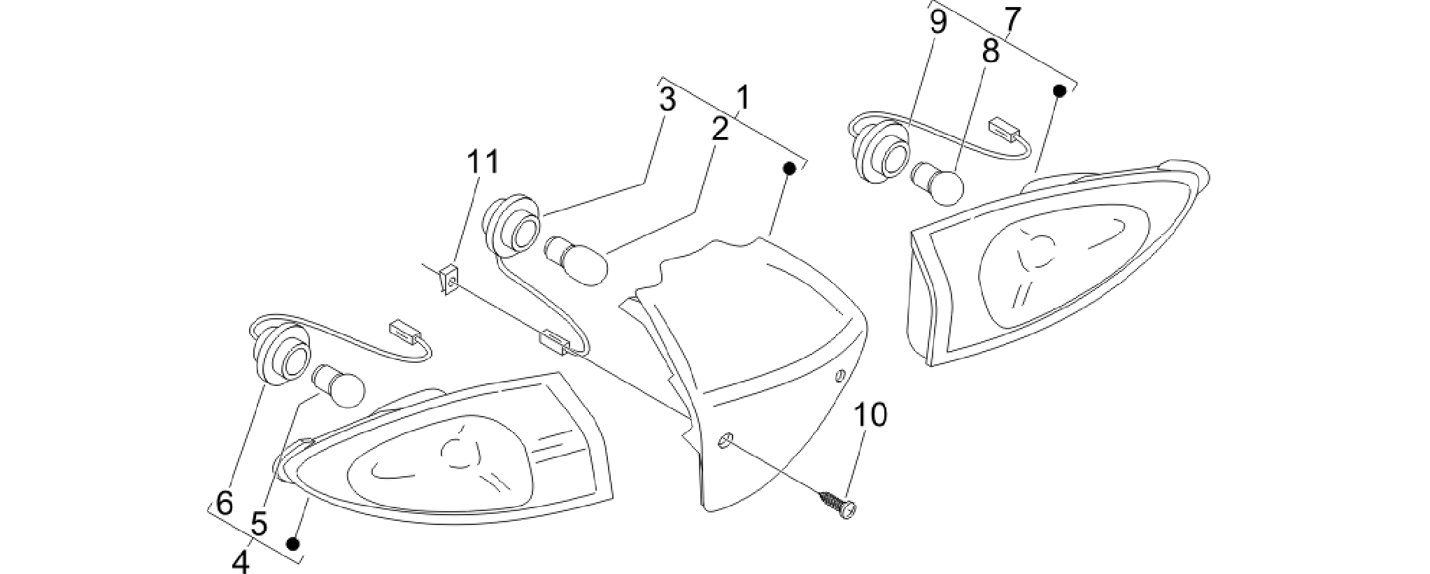 Rear headlamps - Turn signal lamps