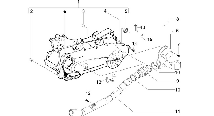 Crankcase cover - Crankcase cooling
