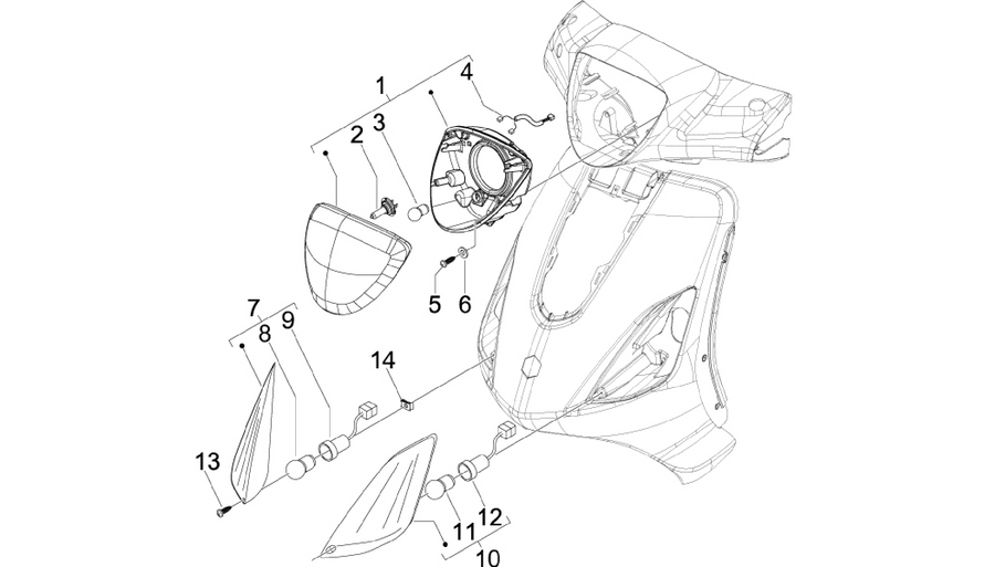 Front headlamps - Turn signal lamps