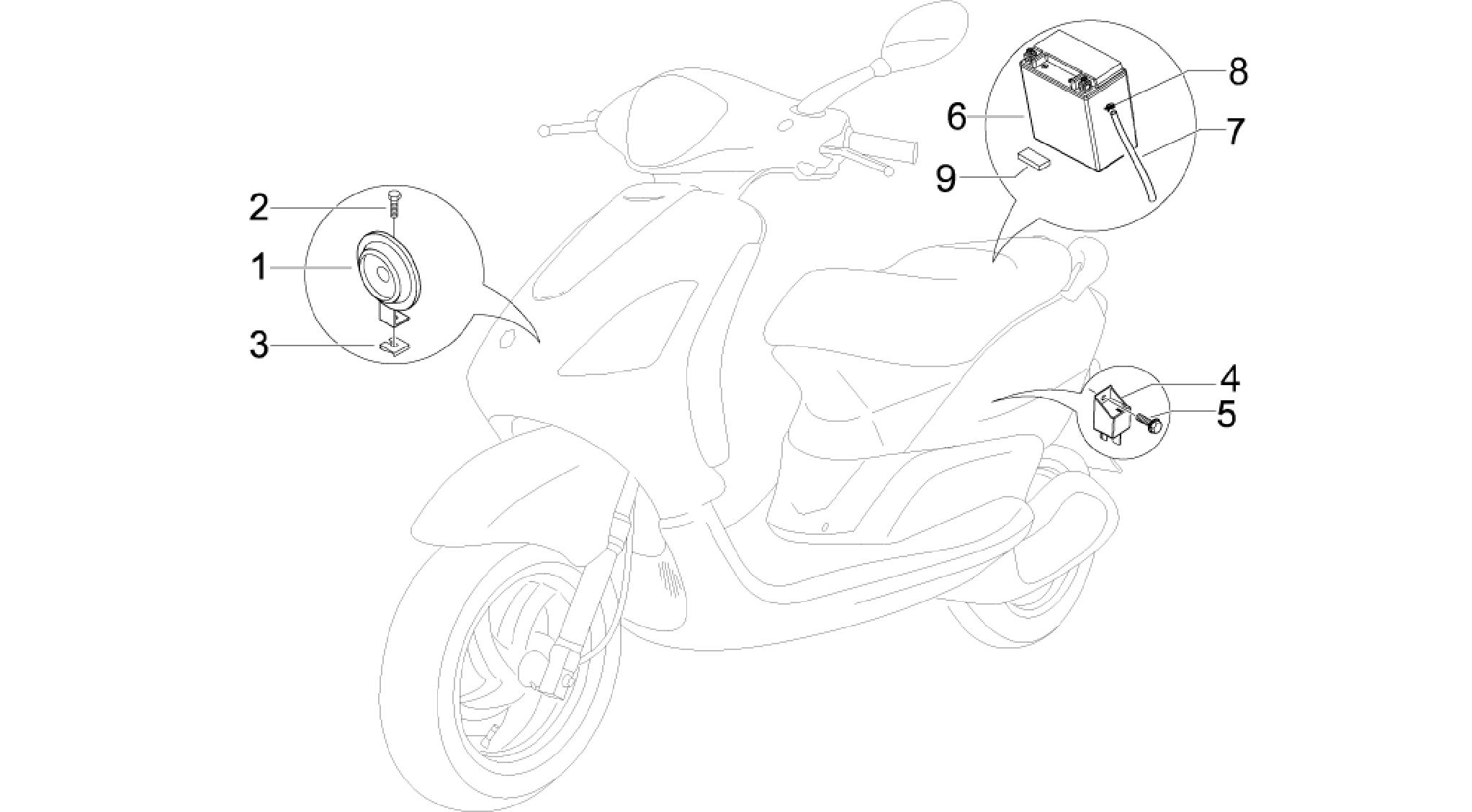 Remote control switches - Battery - Horn