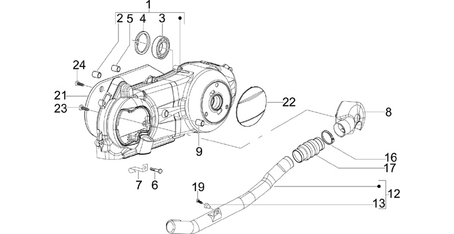 Crankcase cover - Crankcase cooling