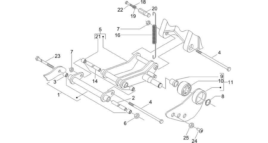 Swinging arm