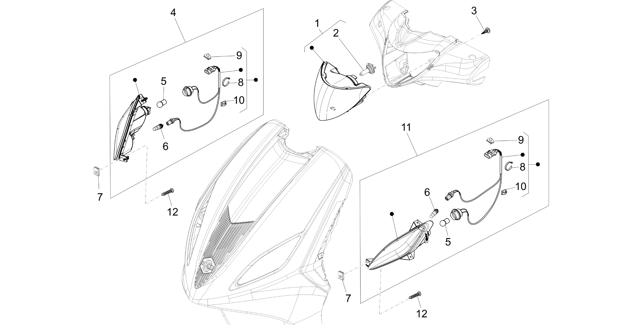 Front headlamps - Turn signal lamps