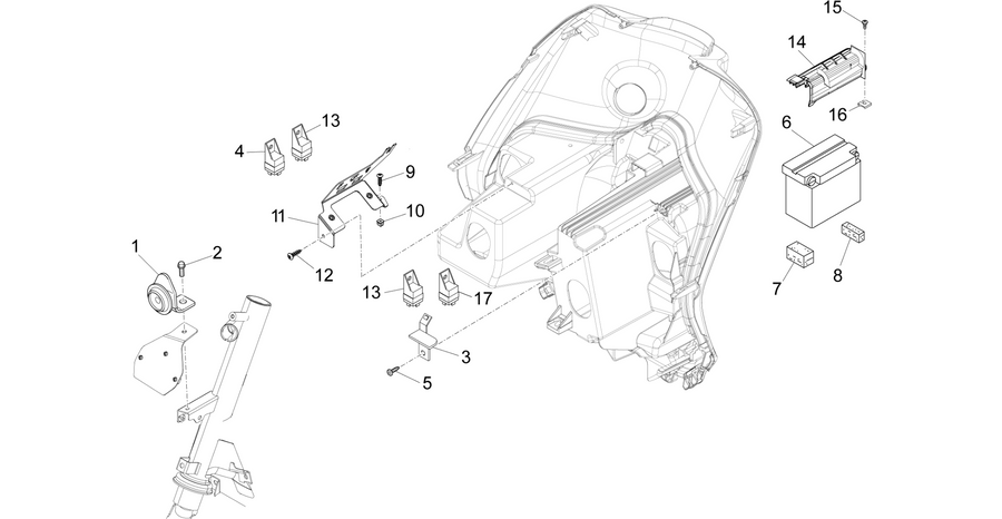 Remote control switches - Battery - Horn