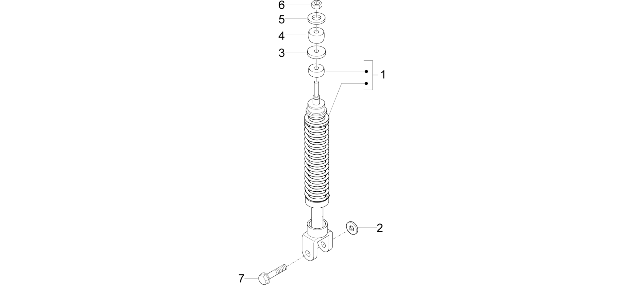 Rear suspension - Shock absorber/s