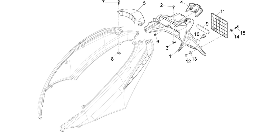 Rear cover - Splash guard