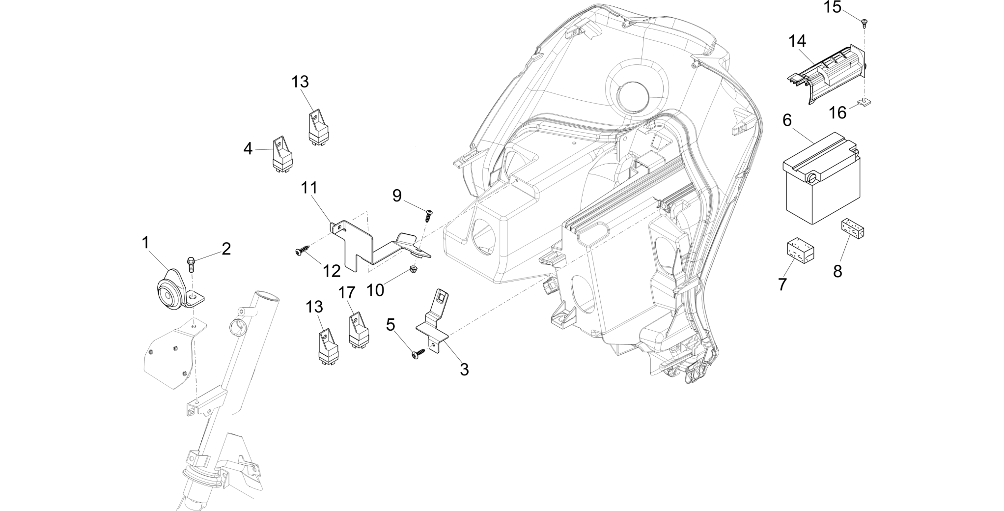 Remote control switches - Battery - Horn