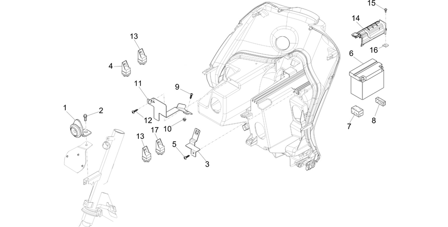 Remote control switches - Battery - Horn