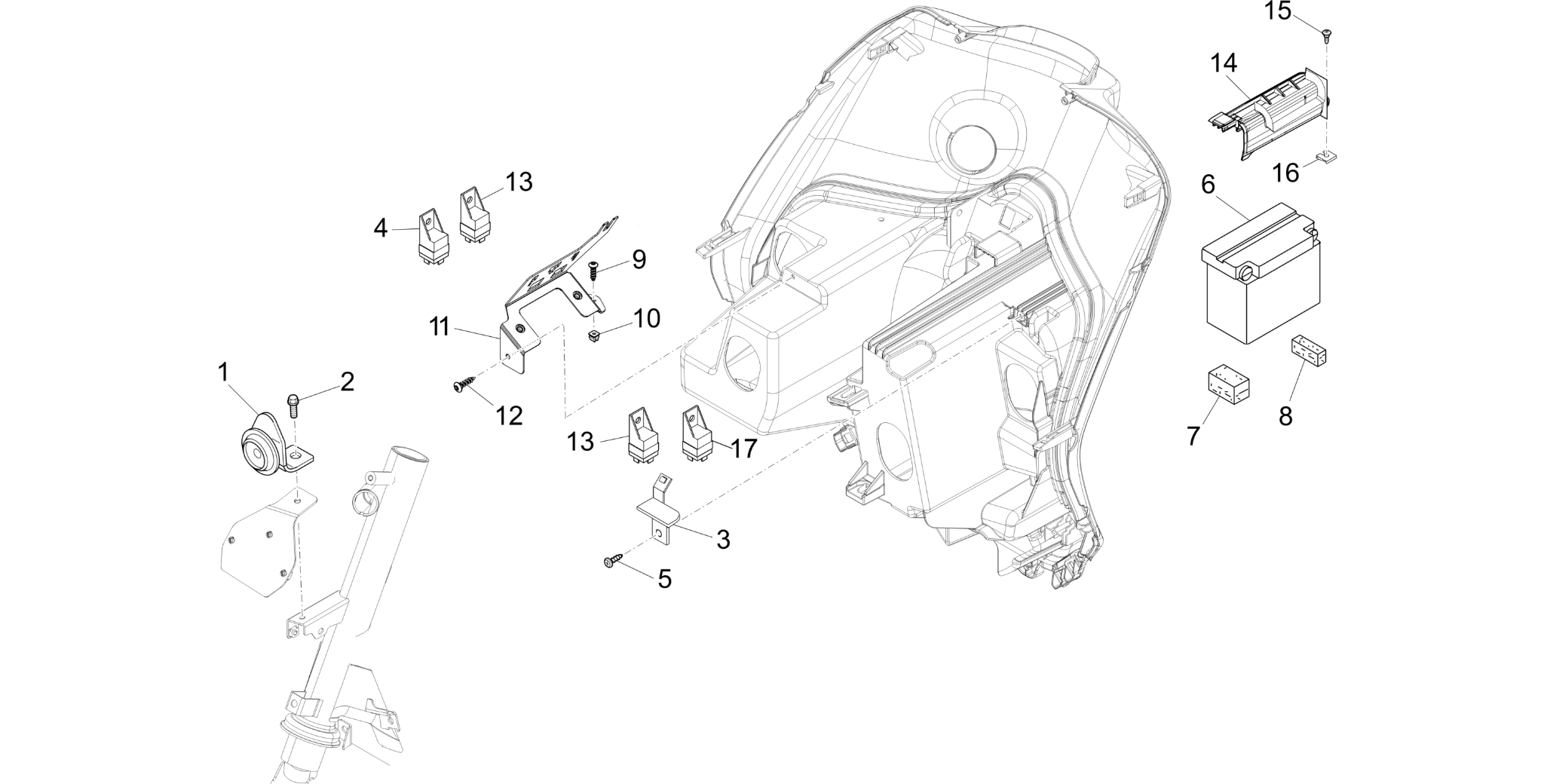 Remote control switches - Battery - Horn