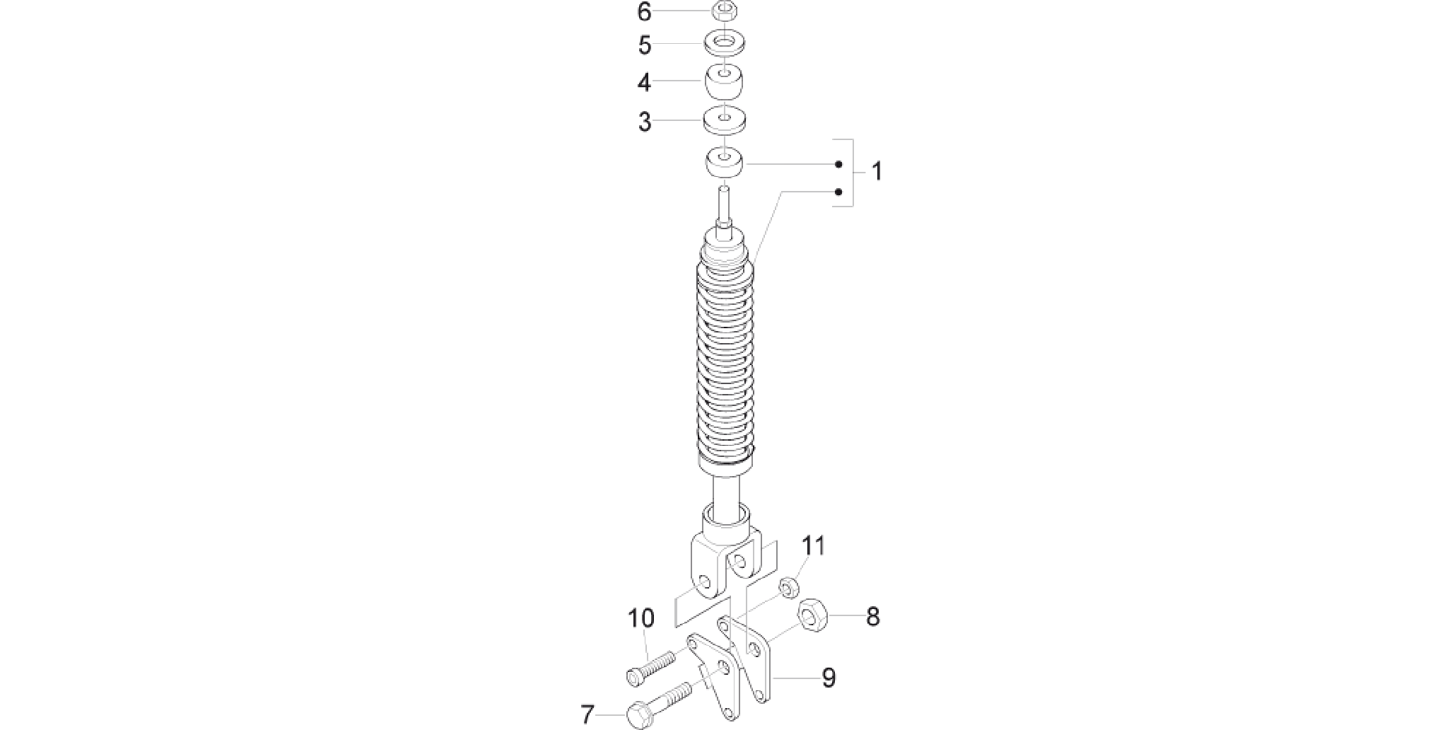 Rear suspension - Shock absorber/s