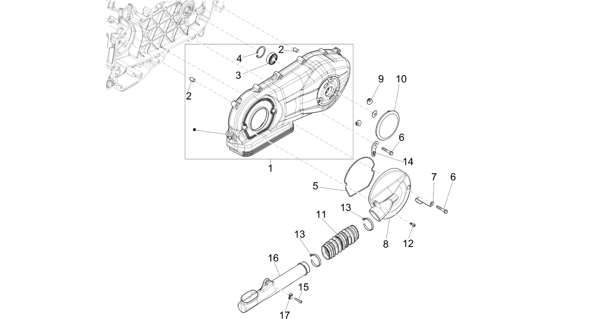 Crankcase cover - Crankcase cooling
